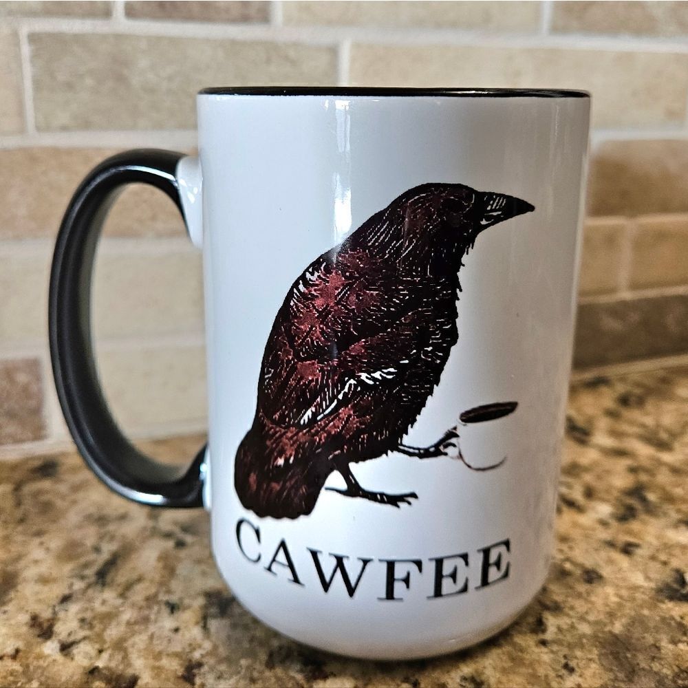 Cawfee Raven mug, 15 oz